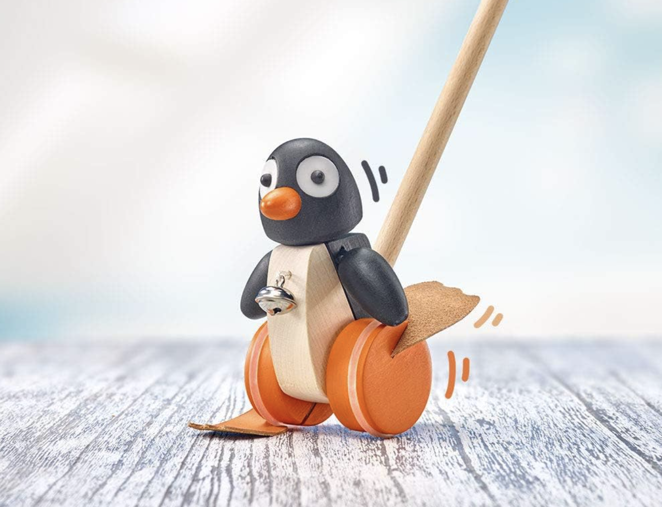 Speelgoed-duwstok-pinguin-1jaar-eenjarig-spelen-eerste-verjaardag-cadeau